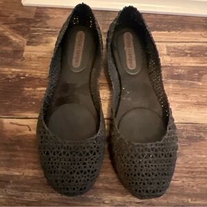 Melissa Campana Black Jelly Flats size 6